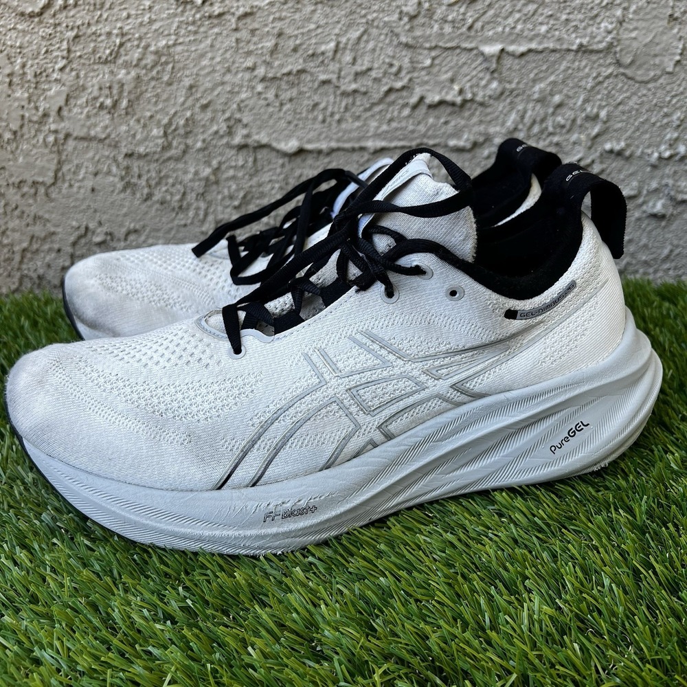 Asics FF Shoes Men Size 10 Blast Plus Gel Nimbus 27 Running White Athletic
